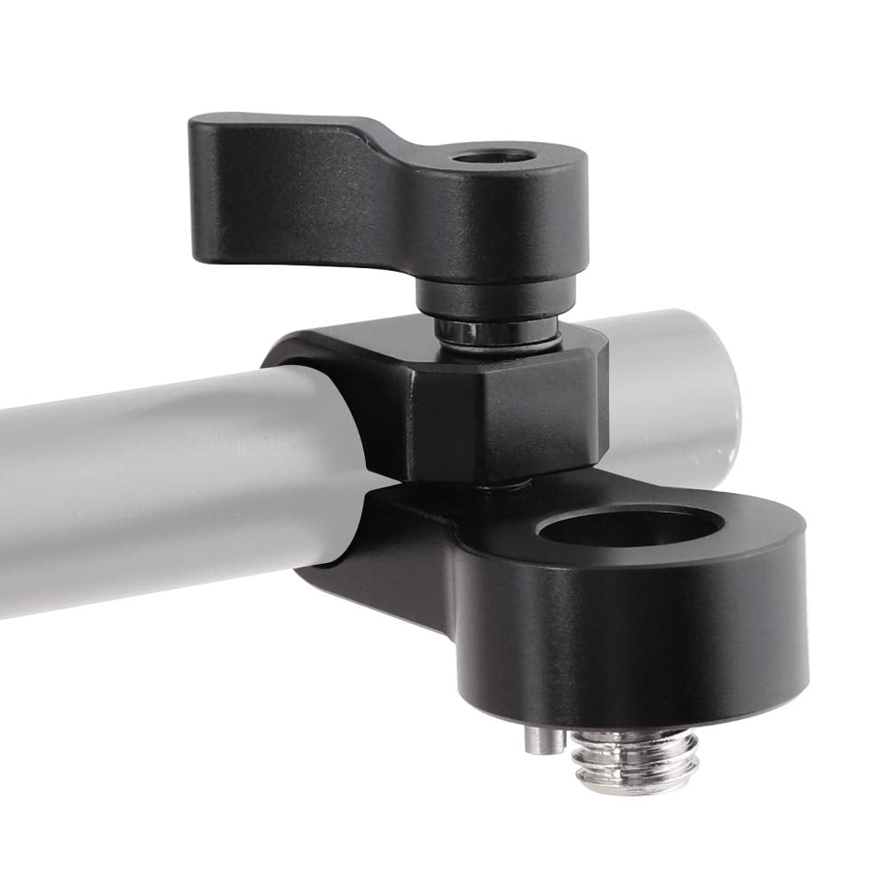 Camvate 15Mm Single Rod Clamp Extension Adapter Install By 3/8 '' 16 Thread Hole For Dslr Camera Cage Rod Support   2280
