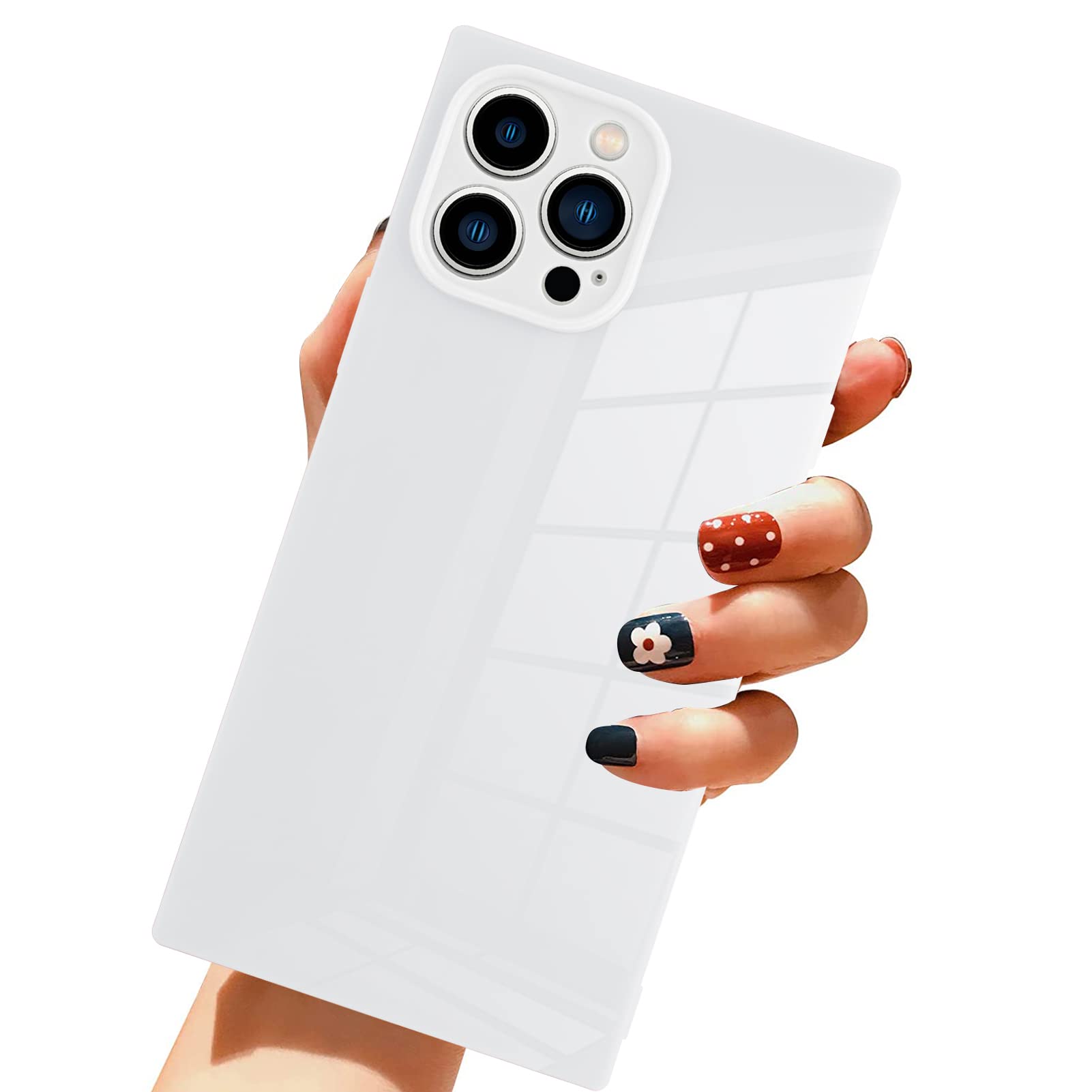 Lsl For Iphone 14 Pro Case Square White Soft Tpu Bumper Anti Drop Anti Scratch Shock Absorption Protective Wireless Slim Cover C