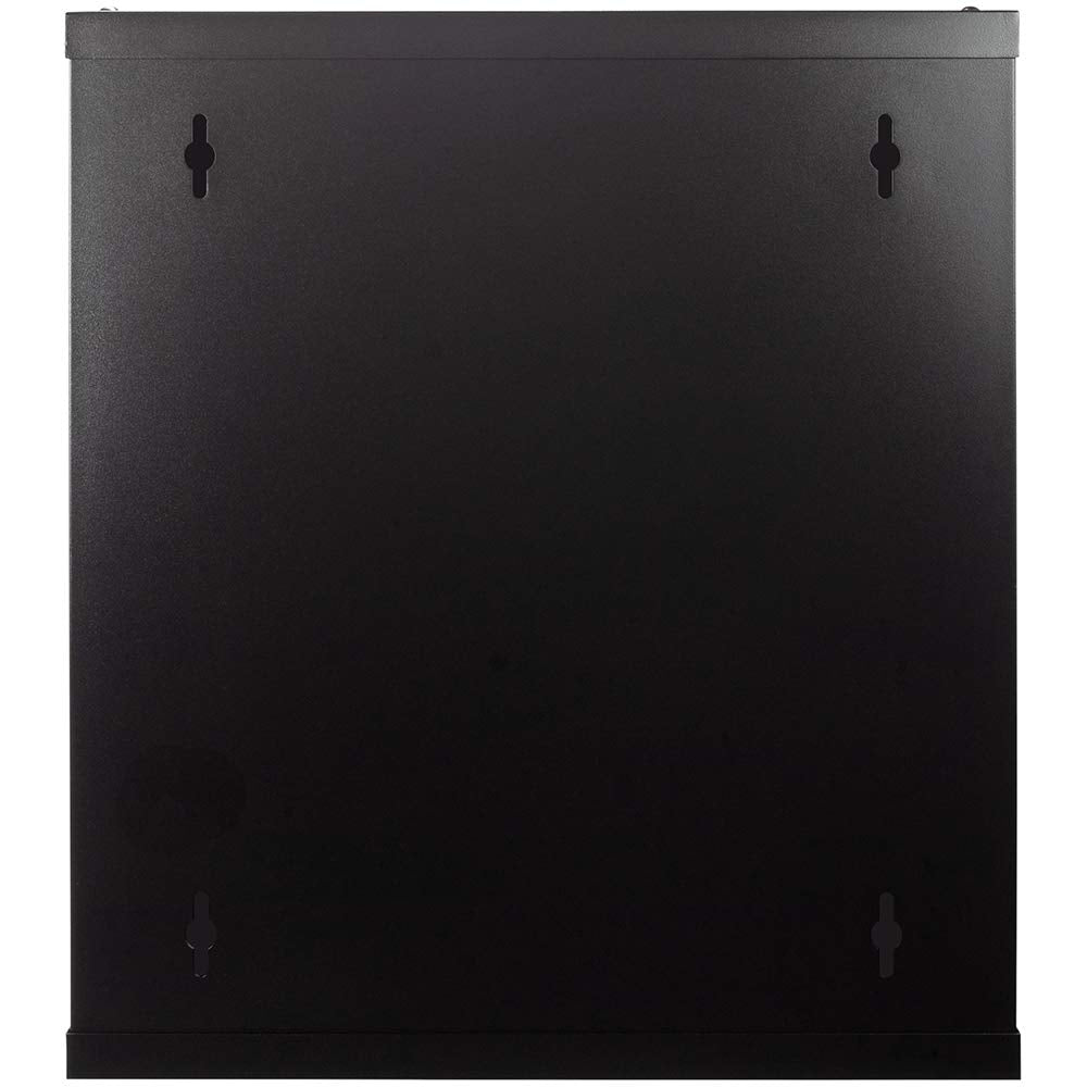 Navepoint 12U Server Rack Enclosure With Glass Door, Cooling Fan, Locks, & Removable Side Panels   12U Wall Mount Network Cabine