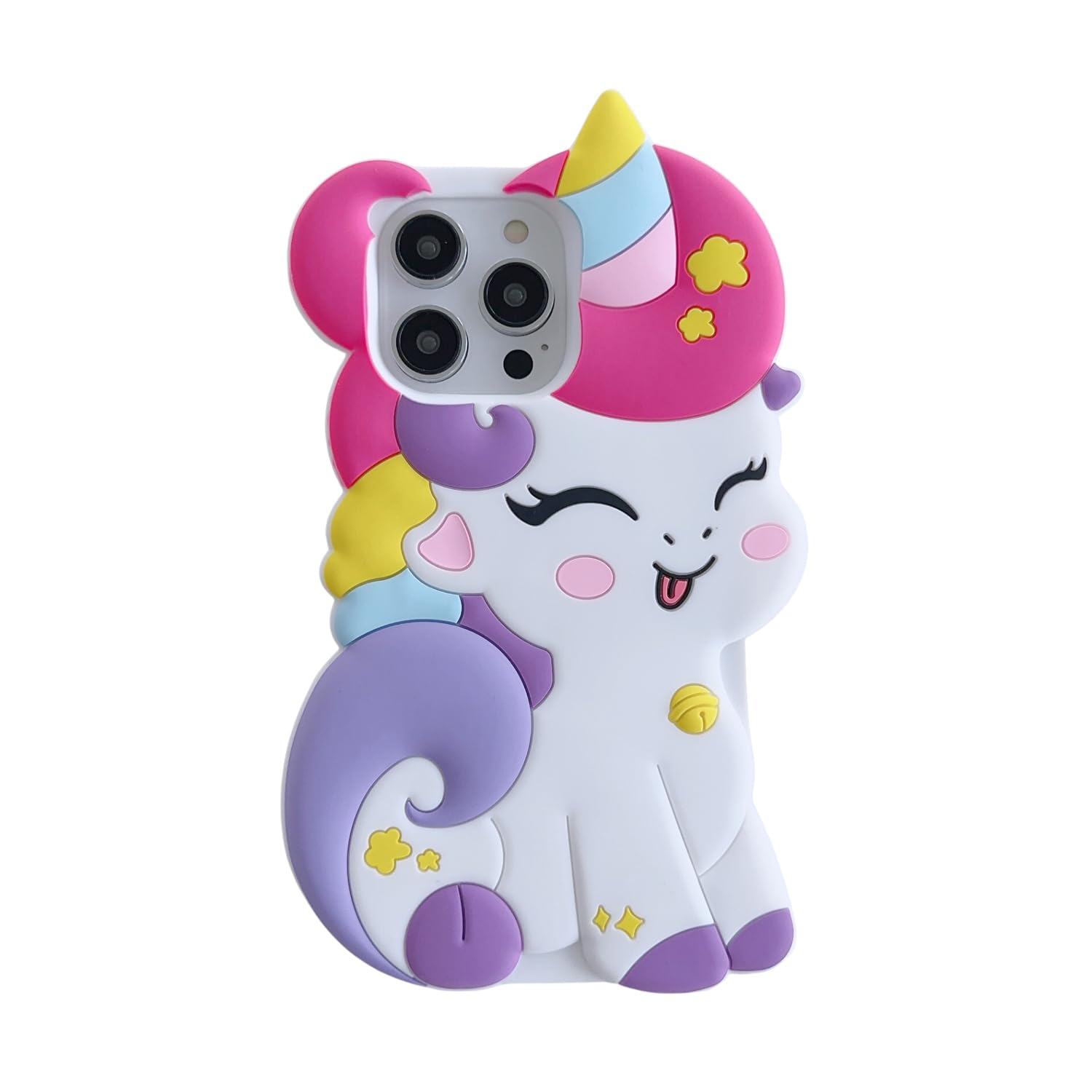 Wifantien 3D Cute Unicorn Soft Case For Iphone 13 Pro Max, 6.7 Inch, Cartoon Kawaii Fashion Character Horse Shape Silicone Case