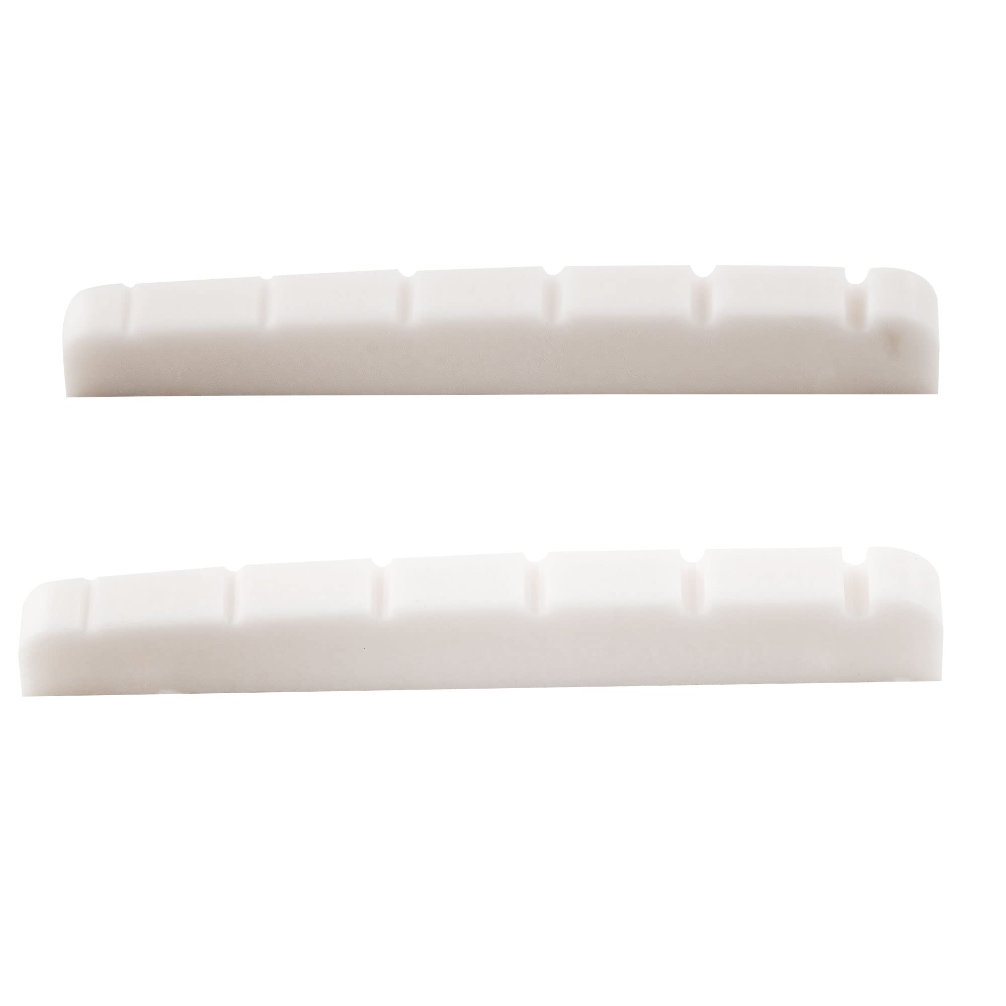 Musiclily Pro Urea Resin Plastic Slotted 42Mm Strat Tele Electric Guitar Nuts Flat Bottom For 6 String Stratocaster/Telecaster G