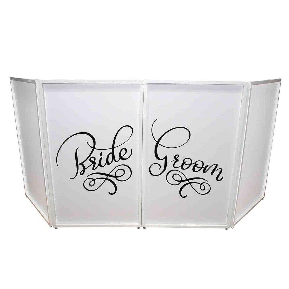 ProX XF-SBRGR20X2 (2) Bride and Groom Facade Enhancement Scrims - Black on White