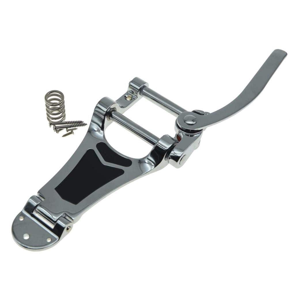 Dopro Chrome Guitar Vibrato Tremolo Bridge Tailpiece For Arch Top Jazz Les Paul Guitar
