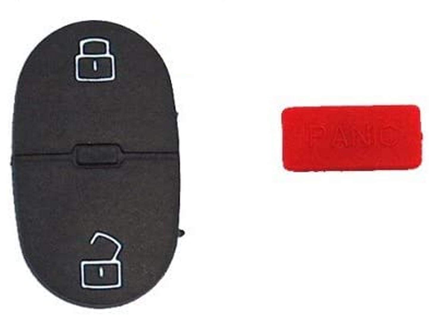 Hqrp Key Button Pad 2 Buttons + Panica Repair Folding Flip Key Fob Compatible With Volkswagen Vw Jetta Golf Rabbit Gti Mk4