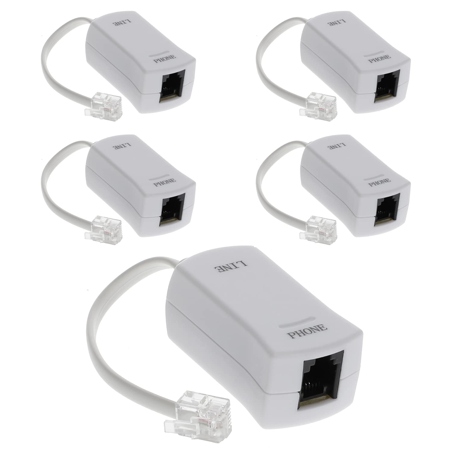 Installerparts Dsl Modem Phone Filter   For Interference Elimination And Static Noise Blocker | For Answering Machine, Fax Machi