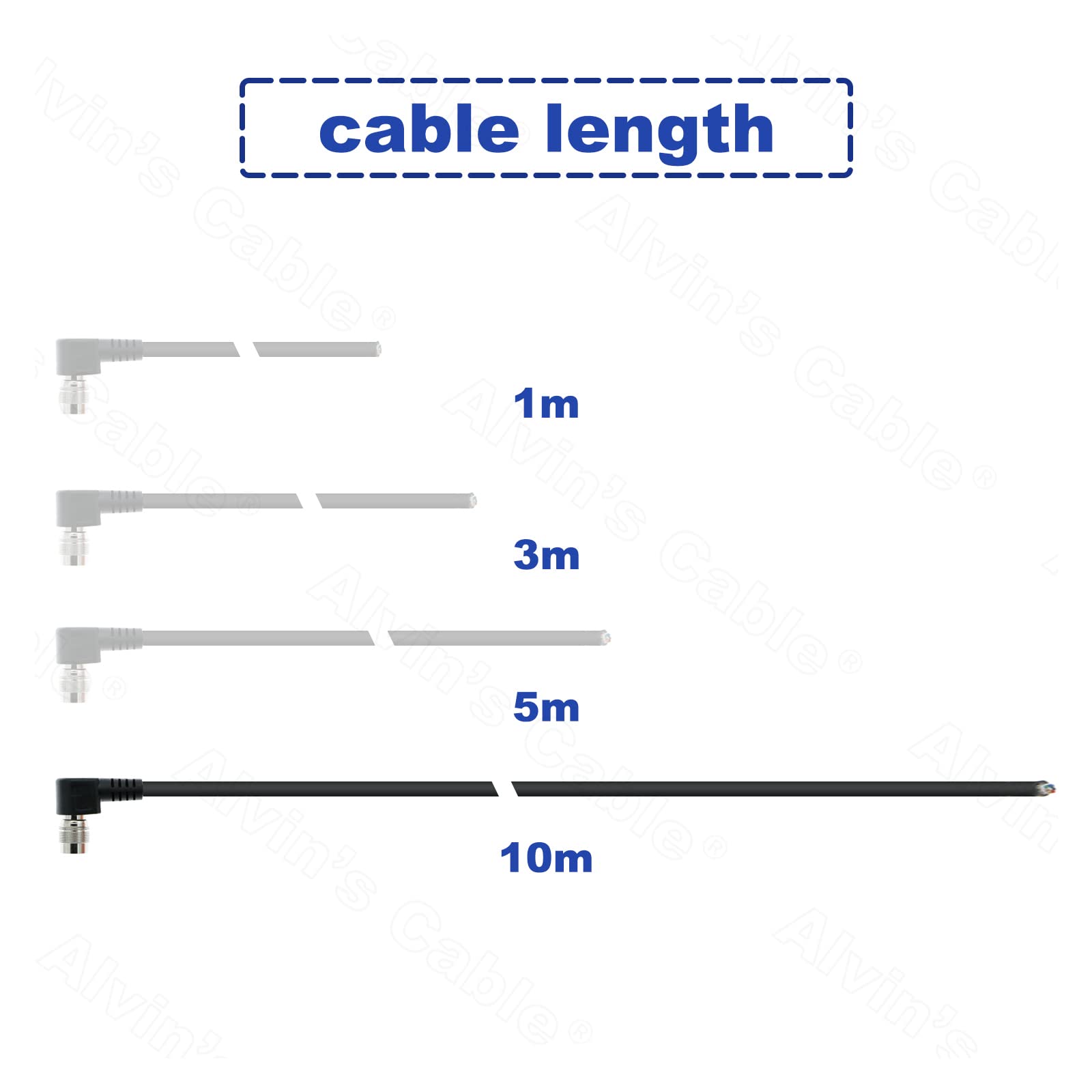 Alvin'S Cables Hirose 6 Pin Female Right Angle Twisted Power Io Trigger Cable For Basler Gige Avt Ccd Camera 10M| 32.8Ft
