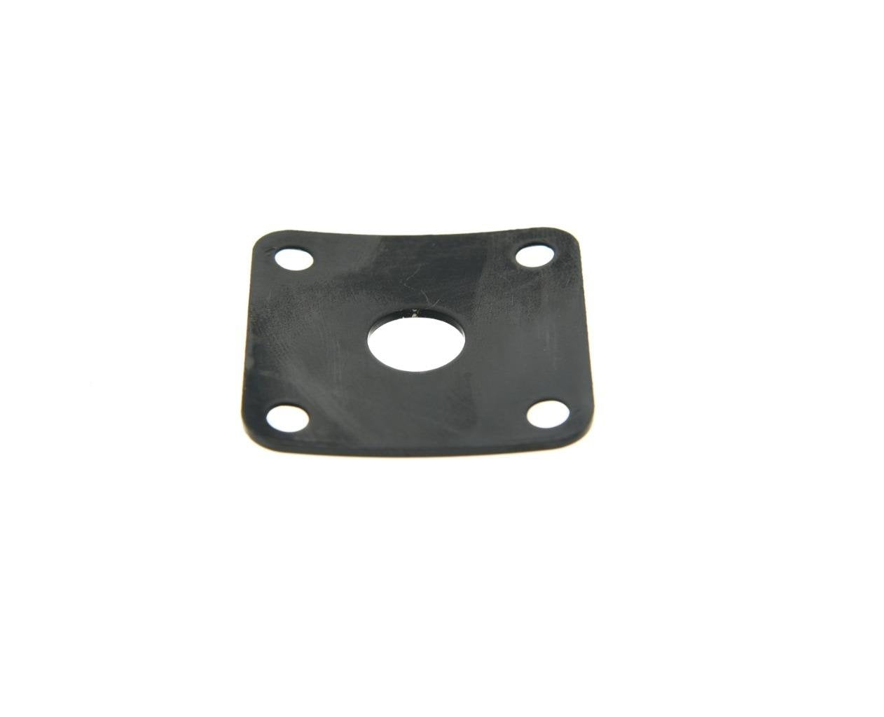 Kaish Black Metal Curved Bottom Jack Plate Curved Base Square Jackplate For Les Paul Lp Guitars