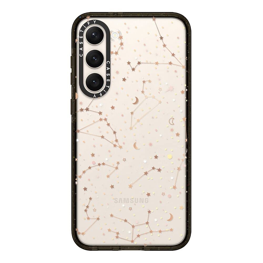 Casetify Impact Samsung Galaxy S23+ Case [4X Military Grade Drop Tested / 8.2Ft Drop Protection]   Space Pattern On Clear Backgr