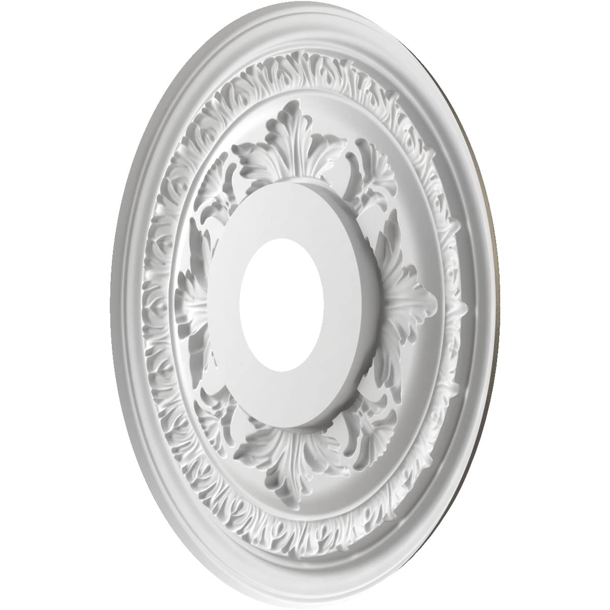 Ekena Millwork Cmp16Badst Baltimore Thermoformed Pvc Ceiling Medallion (Fits Canopies Up To 6 1/2), 16Od X 3 1/2Id X 1P, Univers