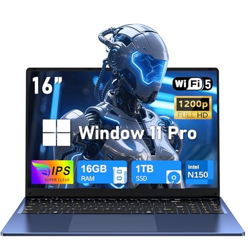 NIAKUN Gaming Laptop,Lap Top Computer Windows 11 Pro 2026,16GB RAM 1TB SSD,Intel N150 Processor(up to 3.6GHz), Backlit Keyboard,