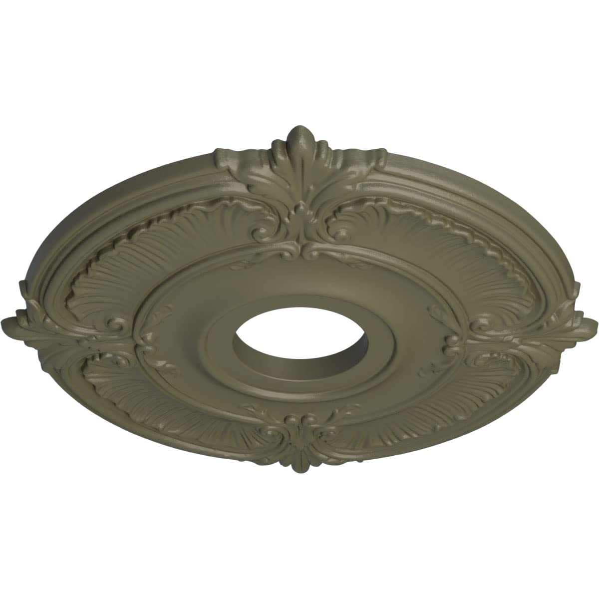 Ekena Millwork Cm18Atssf Attica Ceiling Medallion, 18''Od X 4''Id X 5/8''P (Fits Canopies Up To 5''), Hand Painted Spartan Stone