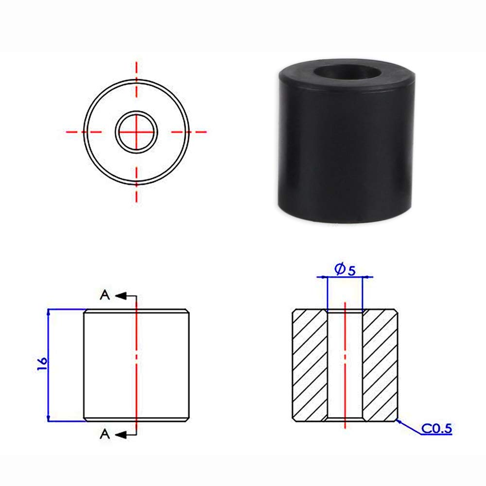 Bczamd Heatbed Silicone Leveling Column 3D Printer Hot Bed Mounts Column Stable Tool Heat Resistant Silicone Buffer For Prus I3