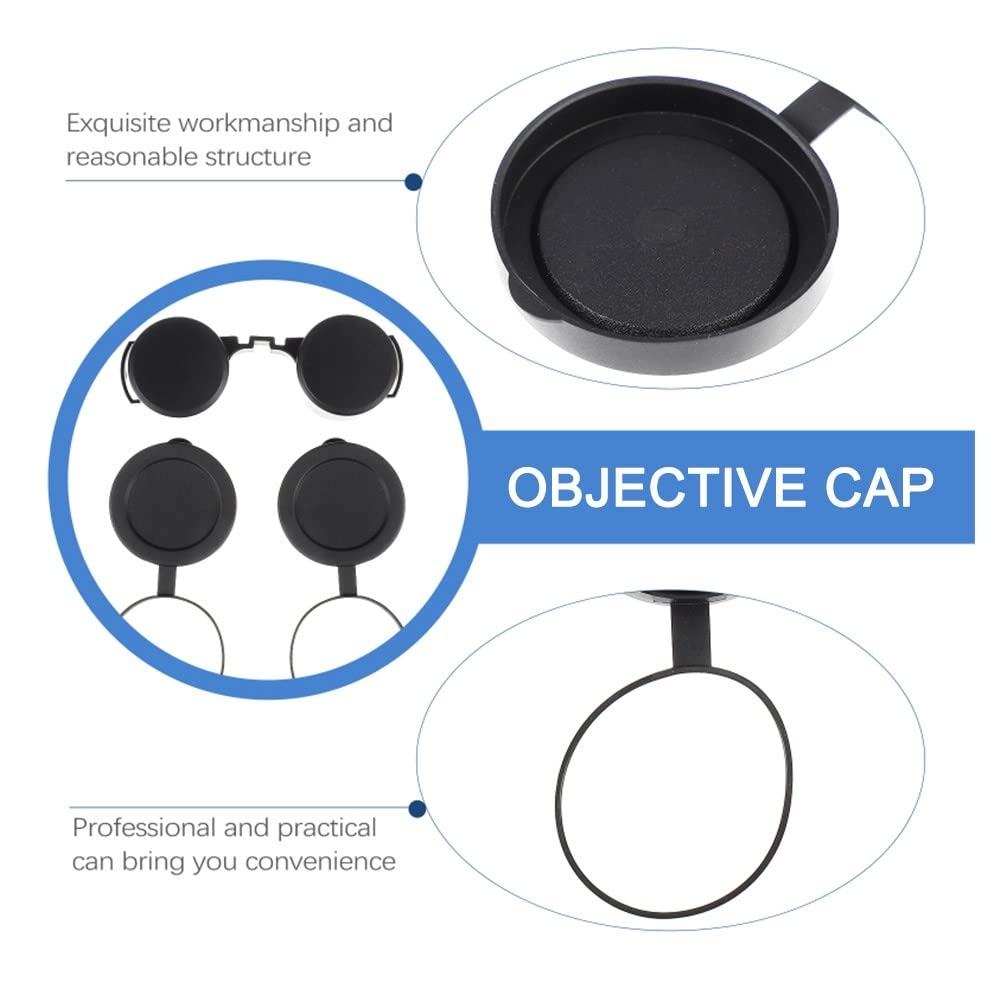 10X42 Optics Binocular Caps, Objective Lens Caps Rubber Waterproof Binoculars Protective Covers For Compact Binoculars