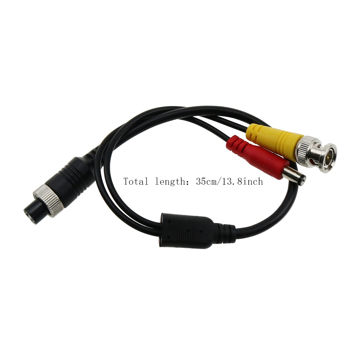 Zzhxsm M12 Connector To Bnc+Dc Adapter M12 4P Female To Male Bnc And Dc Extension Cable Aviation Plug For Cctv Camera Security D