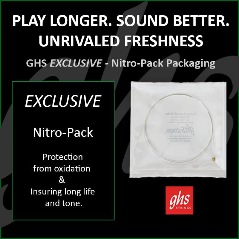 Ghs Strings Bb40M Bright Bronze, 80/20 Copper Zinc Alloy, Acoustic Guitar Strings, Medium (.013 .056)