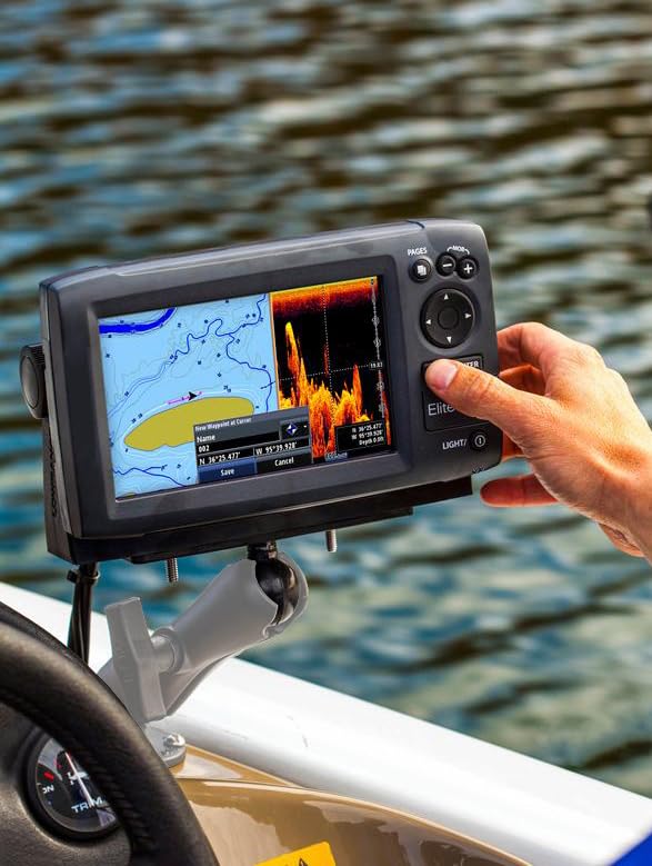 Windfrd Aluminum Fish Finder Mount With 1.5 Inches/C Size / 38Mm Ball, Universal Mounting Plate For Garmin, Lowrance And More, C