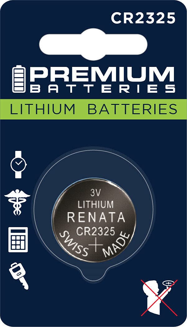 Premium Renata Cr2325 Lithium 3V Coin Cell   Swiss Engineered High Capacity Batteries (6 Pack)