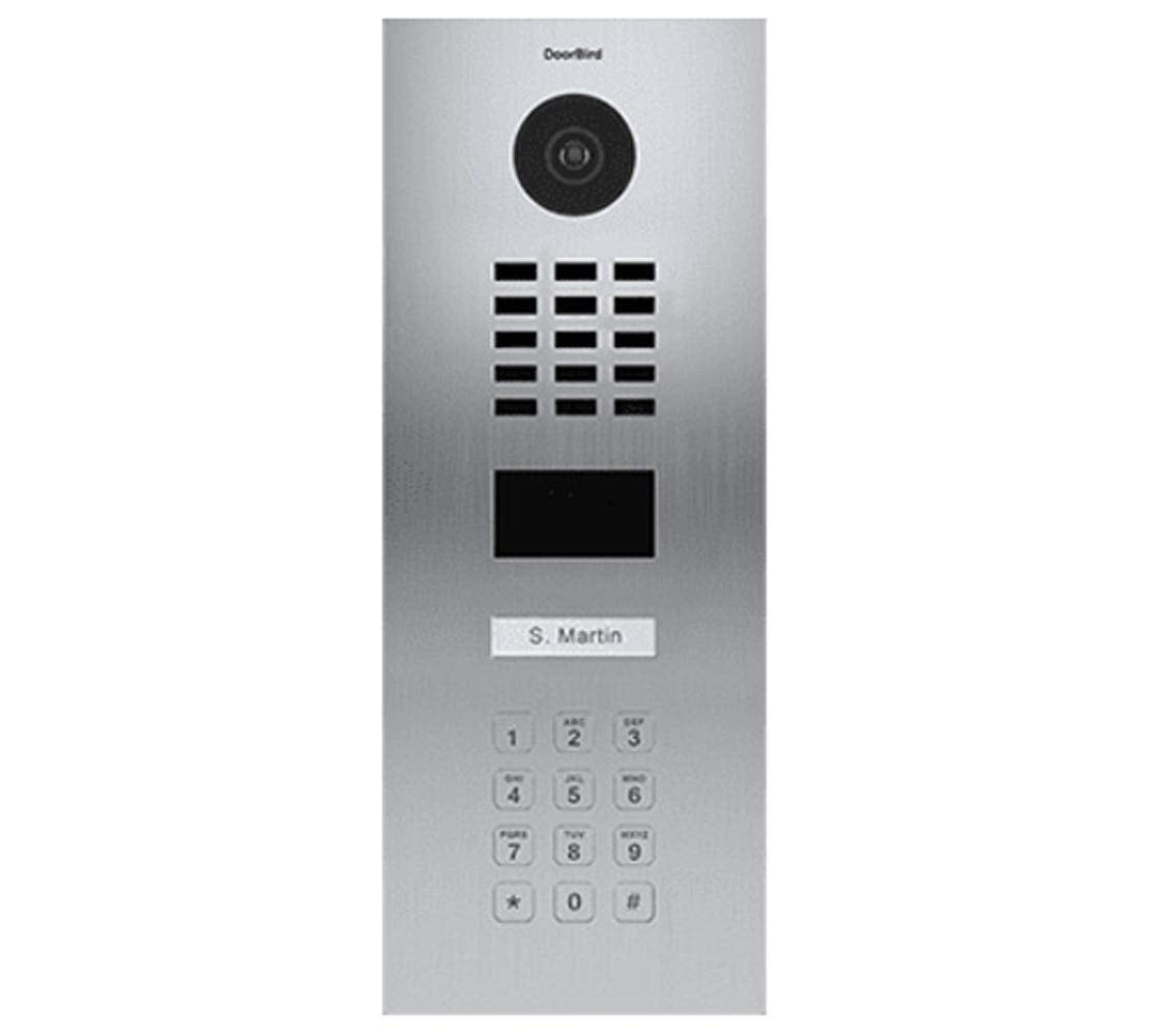 Doorbird Ip Video Door Station D2101Kv, Stainless Steel V2A Brushed   Grinding Dust Resistant   1 Call Button  Keypad   Poe Capa