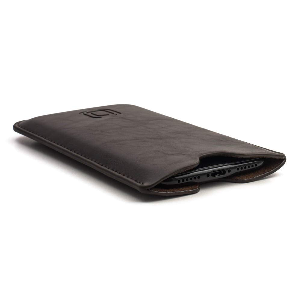 Dockem Executive Sleeve for iPhones 6.1 and 6.3 inch: Slightly Padded Premium Faux Leather w/Microfiber Lining: Slim Slip-on Cas