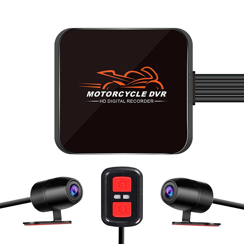 Vsysto Wifi Motorcycle Dash Cam, 2 Channels 130 Wide Angle Lens Night Vision Front & Rear Hd 1080P Camera, G Sensor, Loop Record