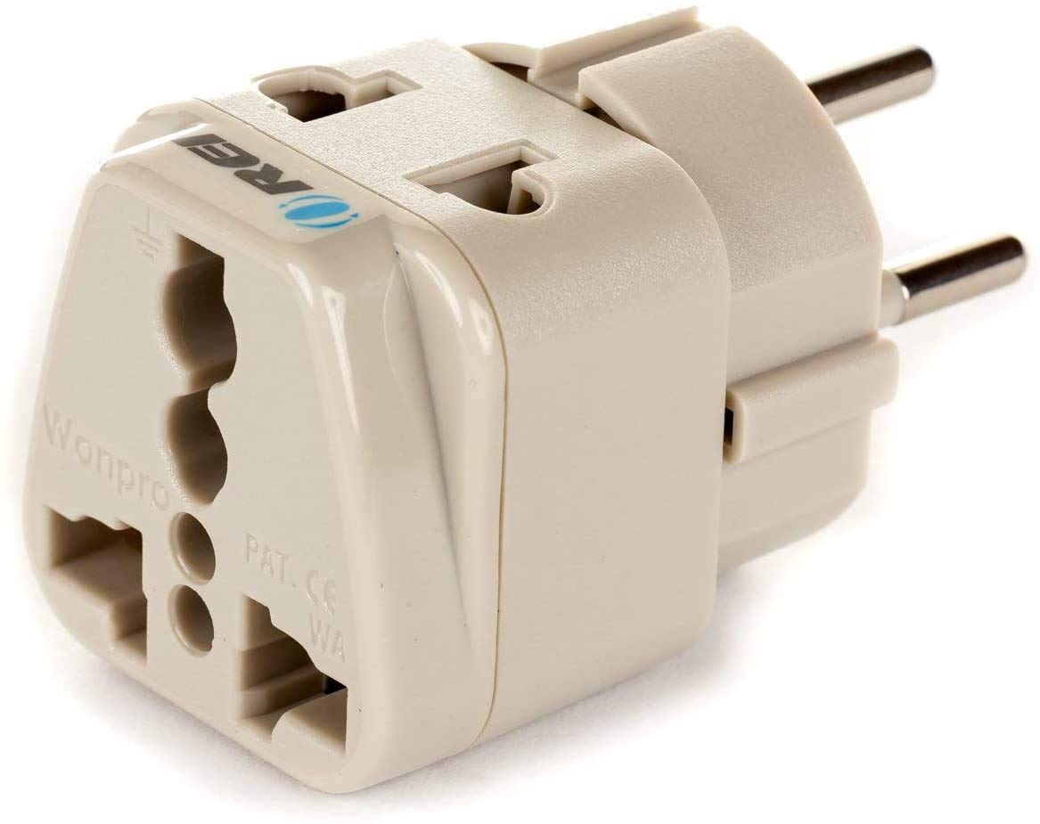 Orei Grounded Universal 2 In 1 Plug Adapter Type H For Israel & More- Ce Certified - Rohs Compliant Wp-H-Gn