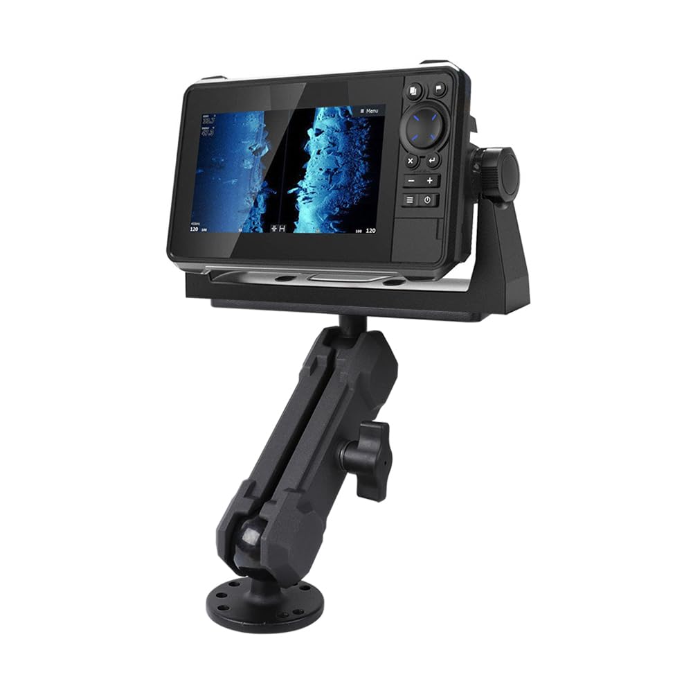 Aluminum Alloy Fish Finder Mount With C Size 1.5'' / 38Mm Ball, 5.9'' Arm Marine Electronic Mount Compatible With Garmin,Humminb