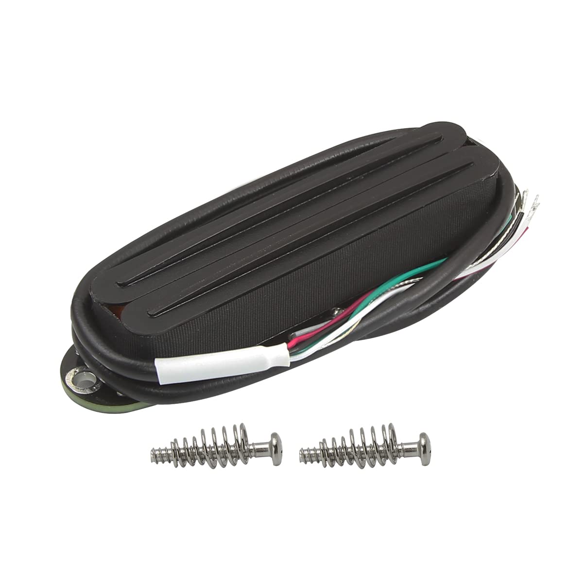 FLEOR Dual Hot Rail Humbucker Single-Coil-Sized Guitar Humbucker Pickup(6-7K), Full Black