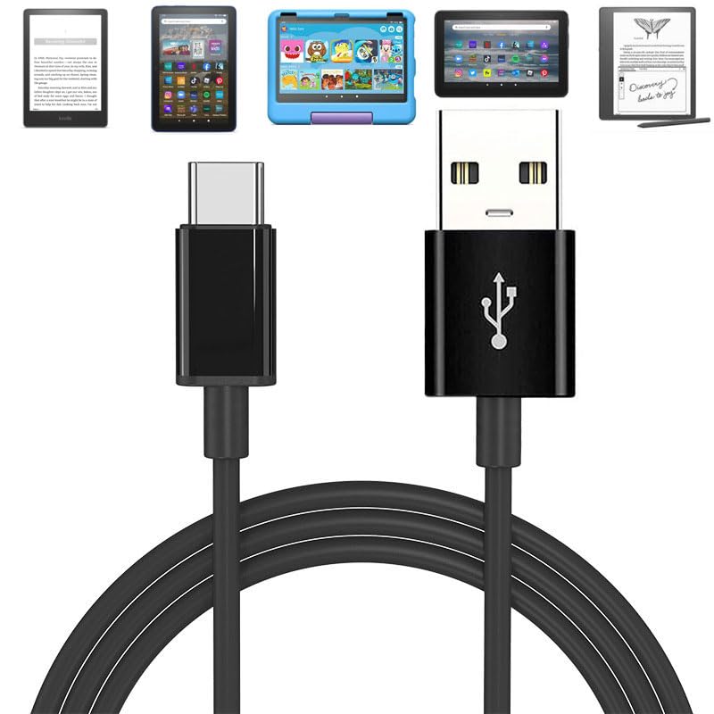 Charger Cable For Kindle Fire Hd 8 Pius/Kids Pro (10Th/12Th Gen 2020 2022 Release), Replacement For Fire 10 (9Th/11Th 2019 2021), All New Fire 7 12Th, Scribe,Max 11 13Th, Paperwhite 11Th Charging Cord
