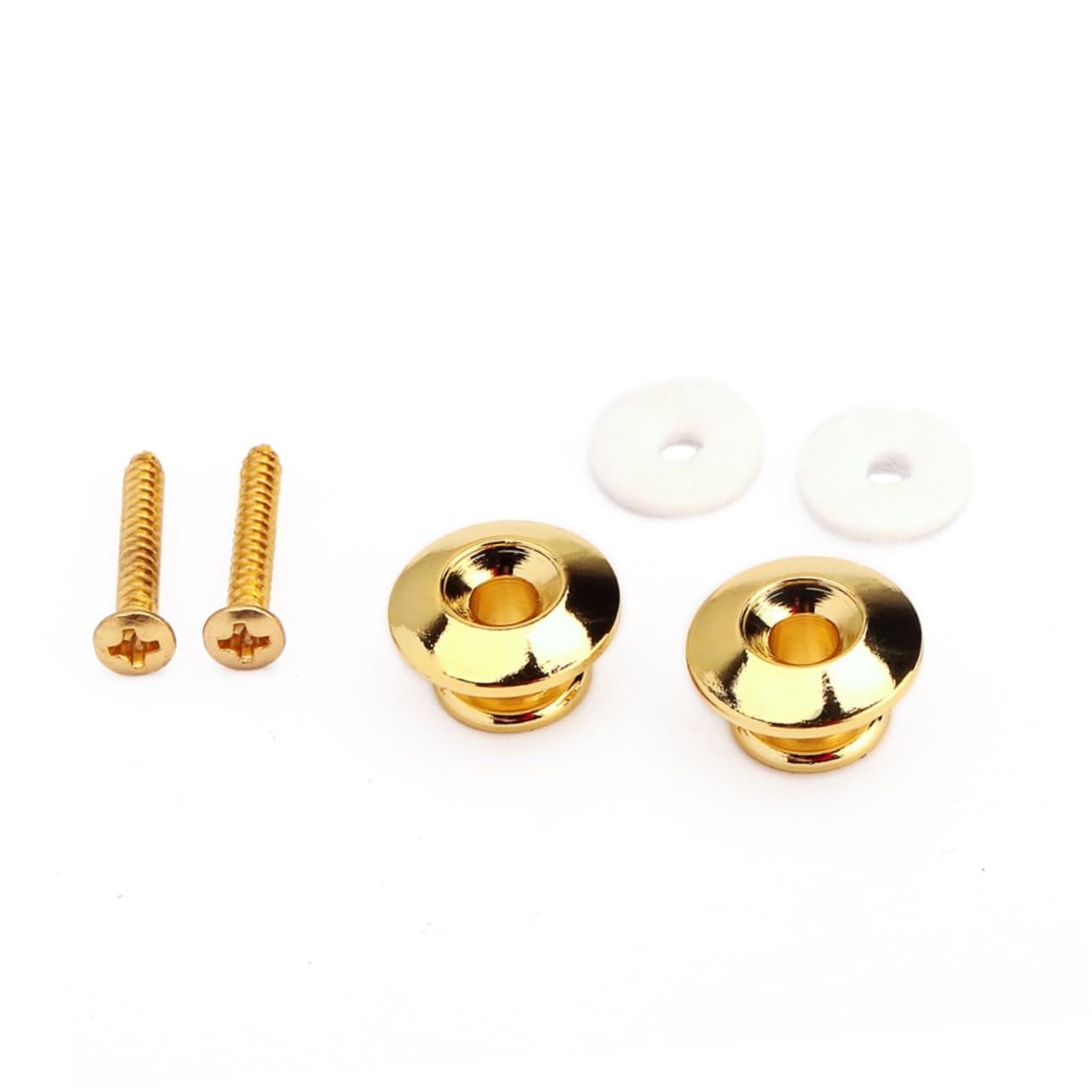Vaguelly Copper Guitar Strap Locks Mounting Screws Secure Metal Strap Buttons for Electric Bass and Mandolin Easy to Install Rep