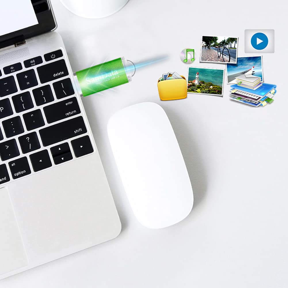 Samdata 1 Pack 64Gb Usb Flash Drives Usb 2.0 Thumb Drives Memory Stick Jump Drive Zip Drive, Green