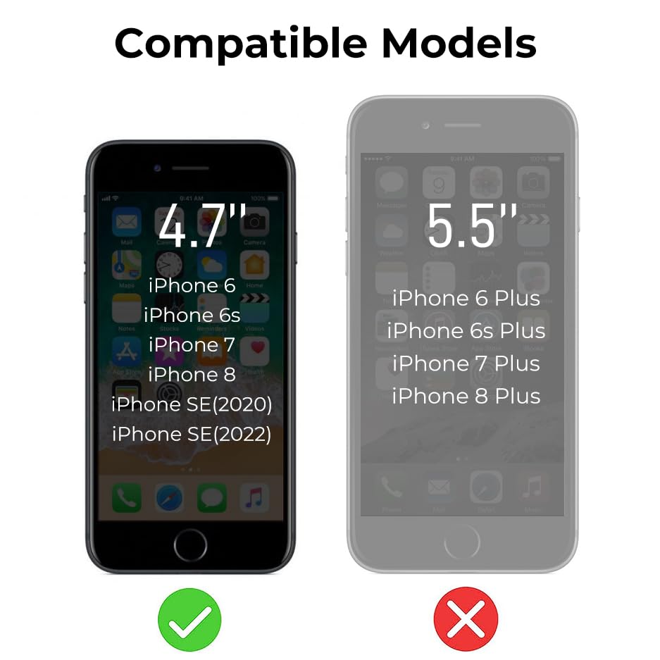 Mouzor Cute Pink Rainbow Unicorn Case Compatible With Iphone Se 2020/ Se 2022, Kawaii Horse Iphone 6/ 6S/ 7/8 Cases, Funny Anima