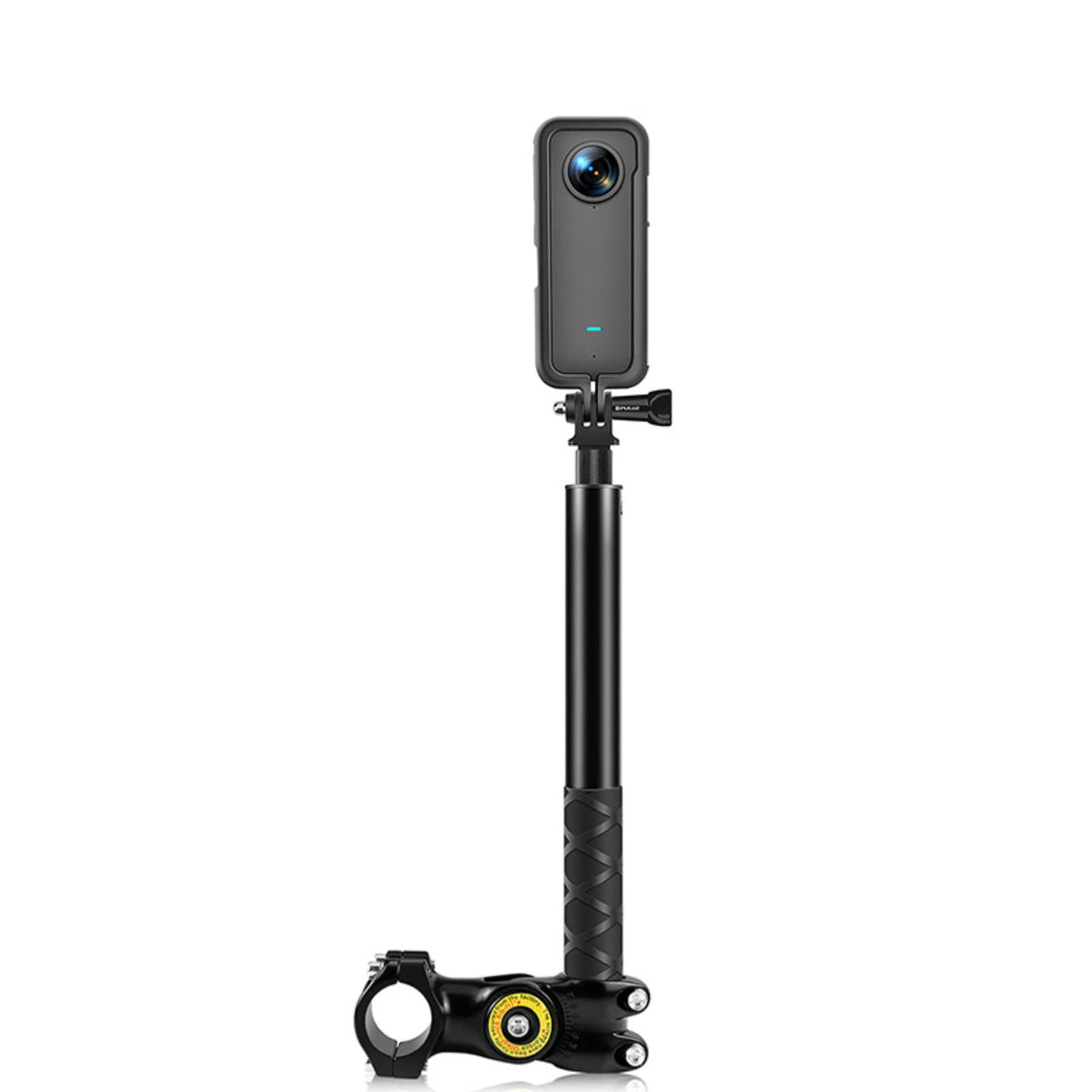 Camera Clamp Holder Mount, Camera Selfie Stick For Insta 360 One Action Camera, Bike & Motorcycle Handlebar Camera Mount Bracket