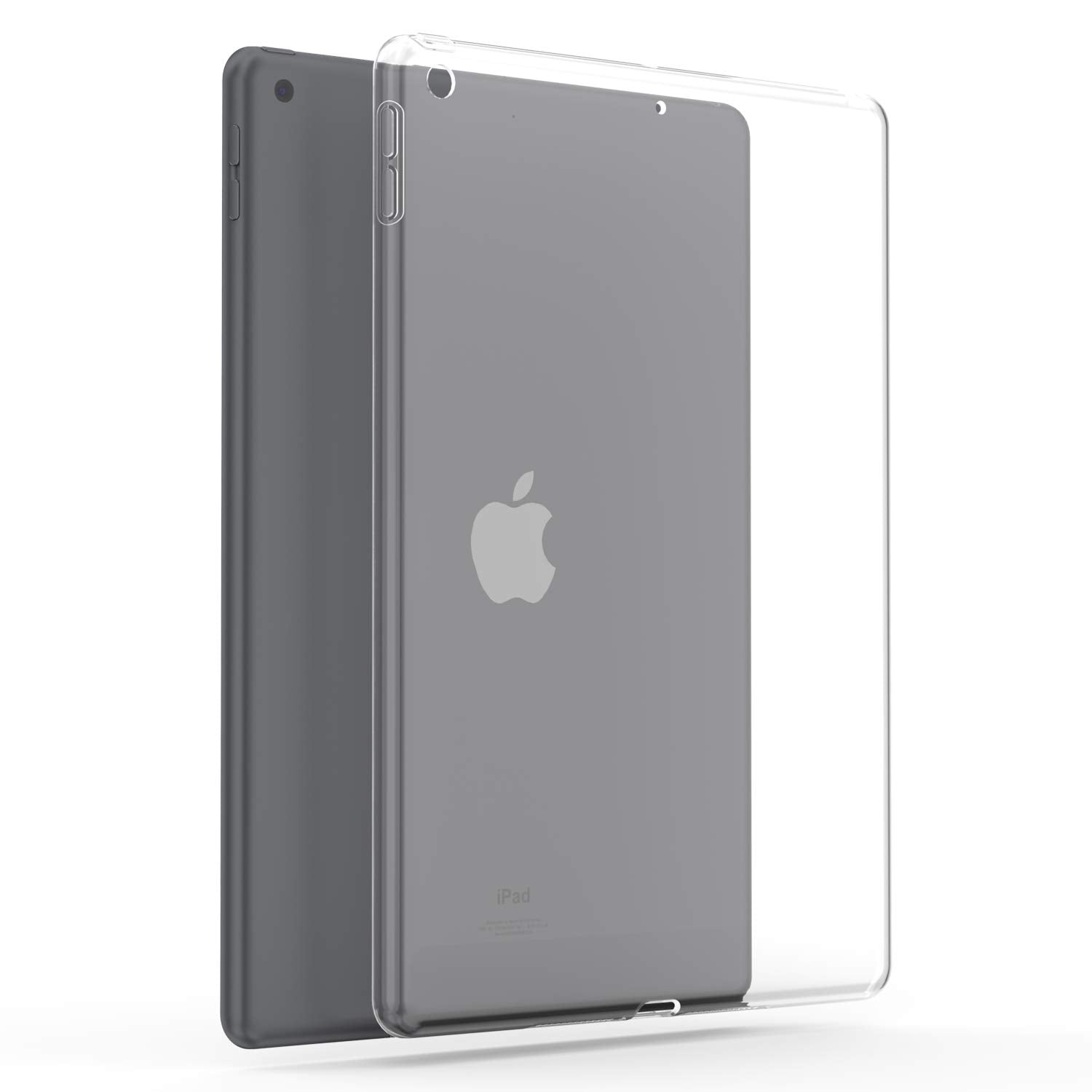 Asgens Case for New iPad 7th/8th/9th Generation 10.2 2019/2020/2021, Shockproof Resistant Flexible Soft Transparent TPU Protecti
