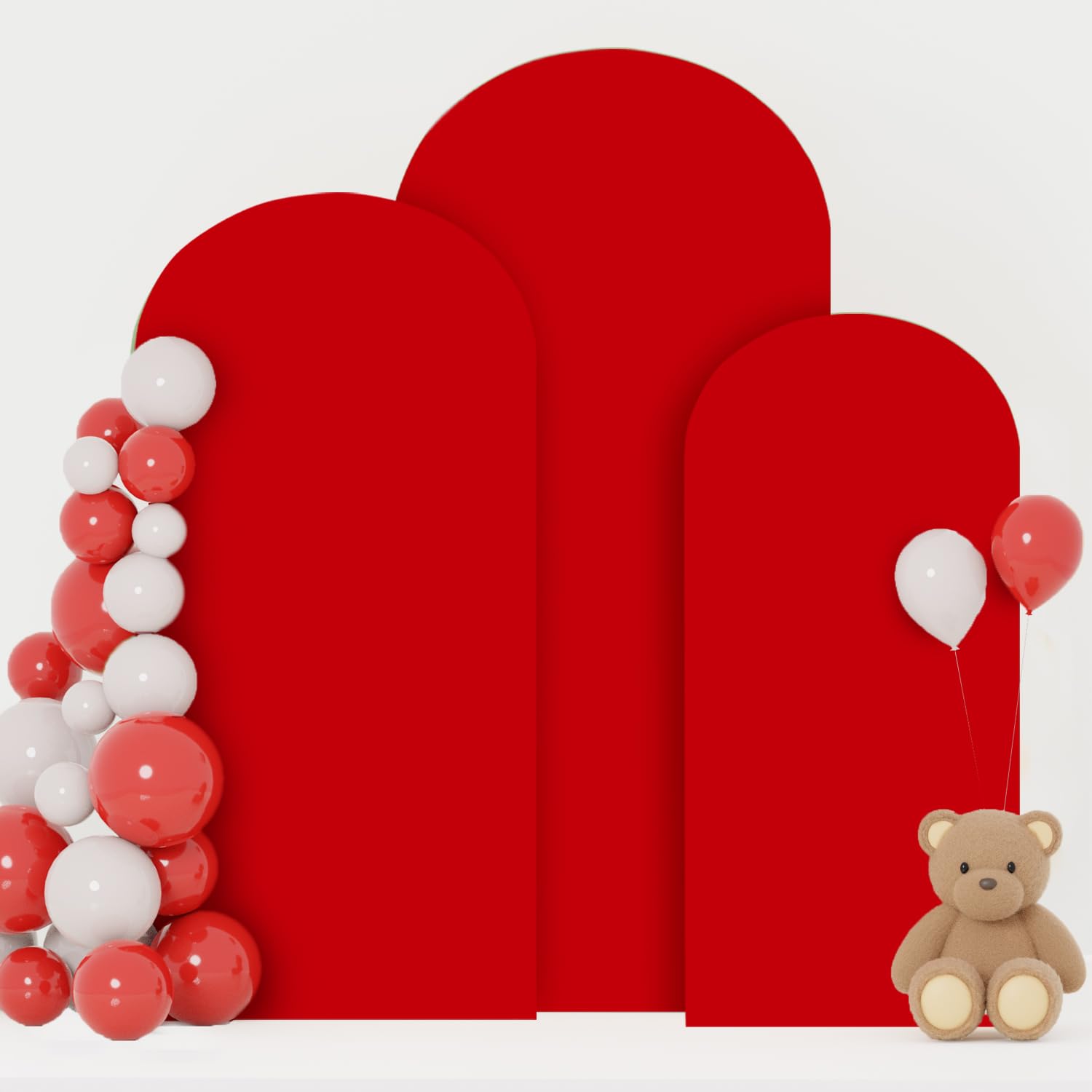 Fotsharer 7.2Ft 6.6Ft 6Ft Wedding Arch Cover Set Of 3 Lavender Arch Cover Backdrop Fabric Spandex Arch Backdrop Cover For Metal