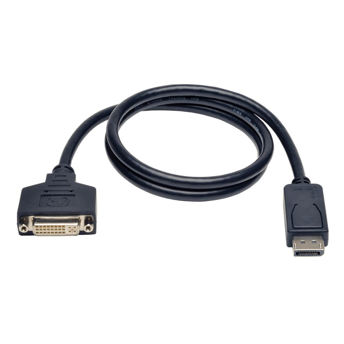 Tripp Lite Displayport To Dvi Adapter Cable Dp2Dvi Video Converter For Dp M To Dvi I F 3Ft (P134 003)