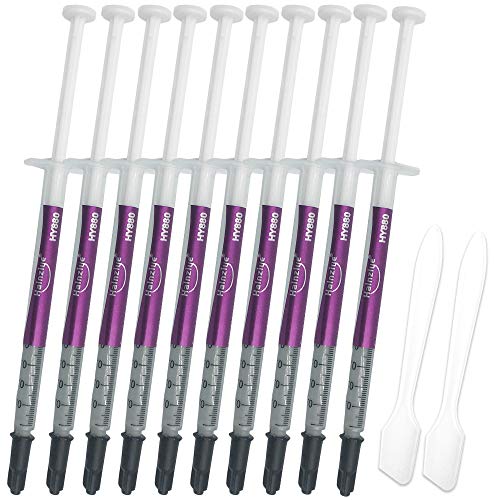 10 Pack Hy880 Thermal Paste Kit 5.15 W/Mk 1 G/Pcs, High Performance Thermal Compound Paste Grease Heatsink For Cpu, Processor, A