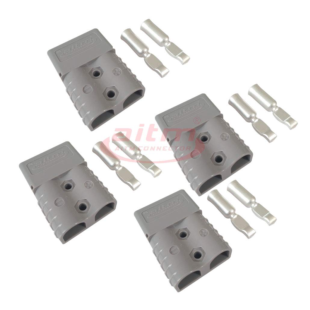 Dent De Lion 120A Quick Connect Stainless Steel Modular Power Connectors (Grey, 2/4/6 Awg, 105C, 120V)