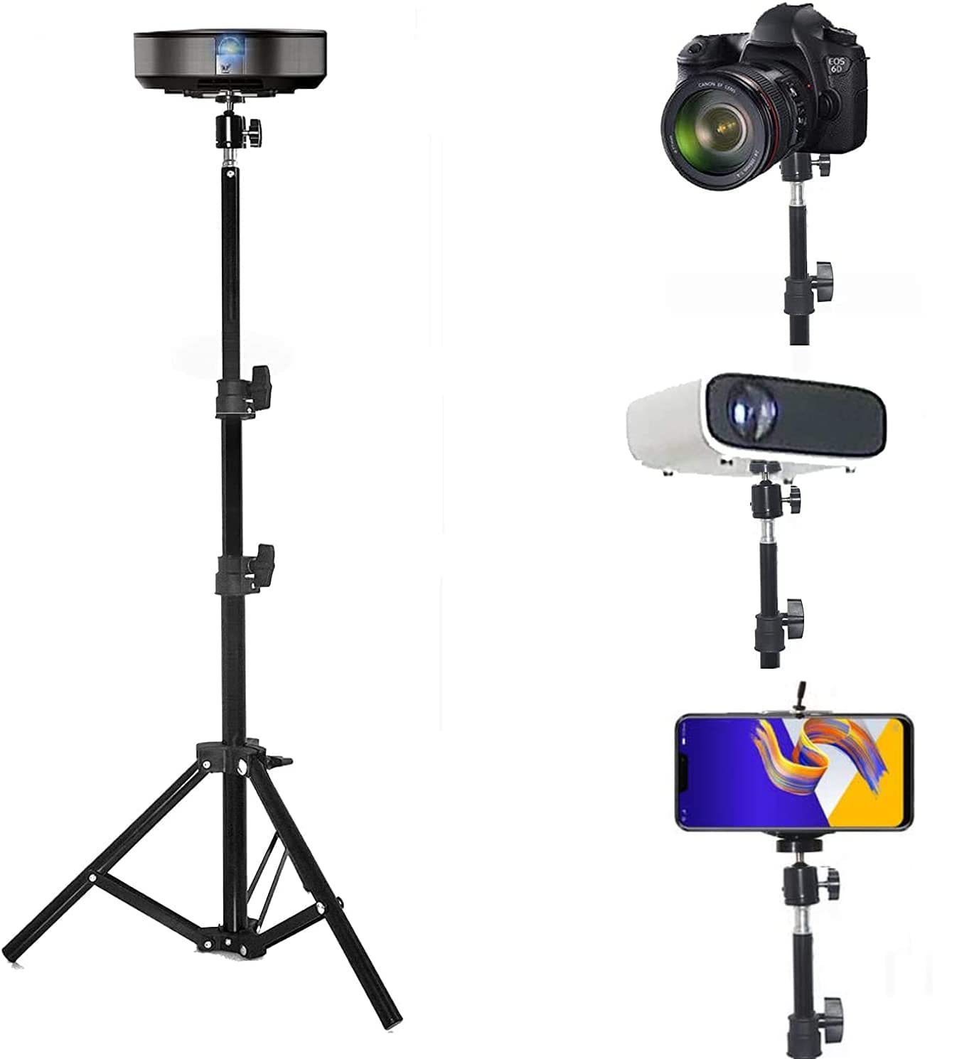 Projector Tripod Stand, Portable Tripod Mount Floor Stand 17'' To 39'', Folding Floor Tripod Stand, Outdoor Stand For Small Proj