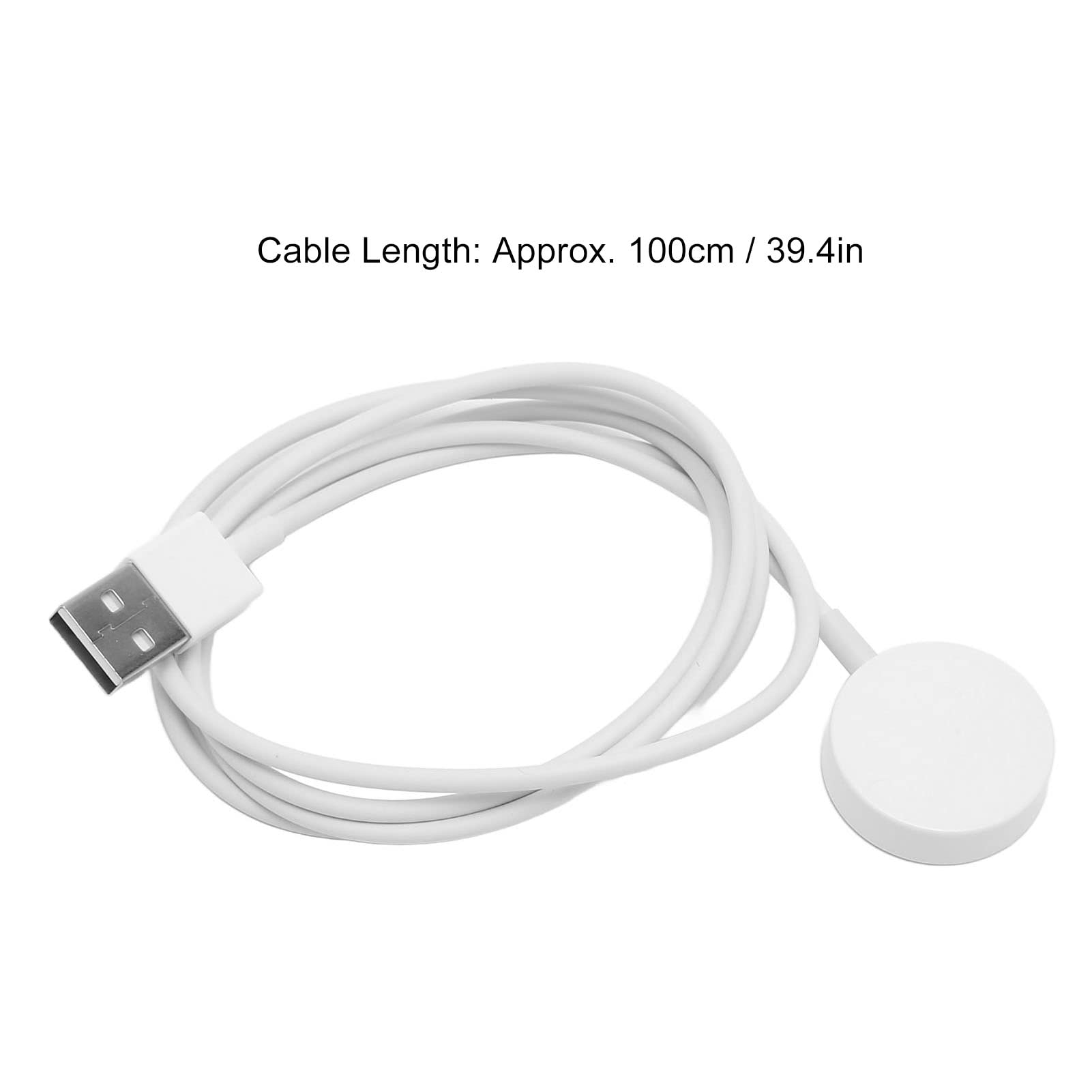 Charger 1 2 3, 3.3Ft 100Cm Usb Smartwatch Charging Cable, Magnetic Smart Watch Charger For Q 1 2 Wander Marshal (White)