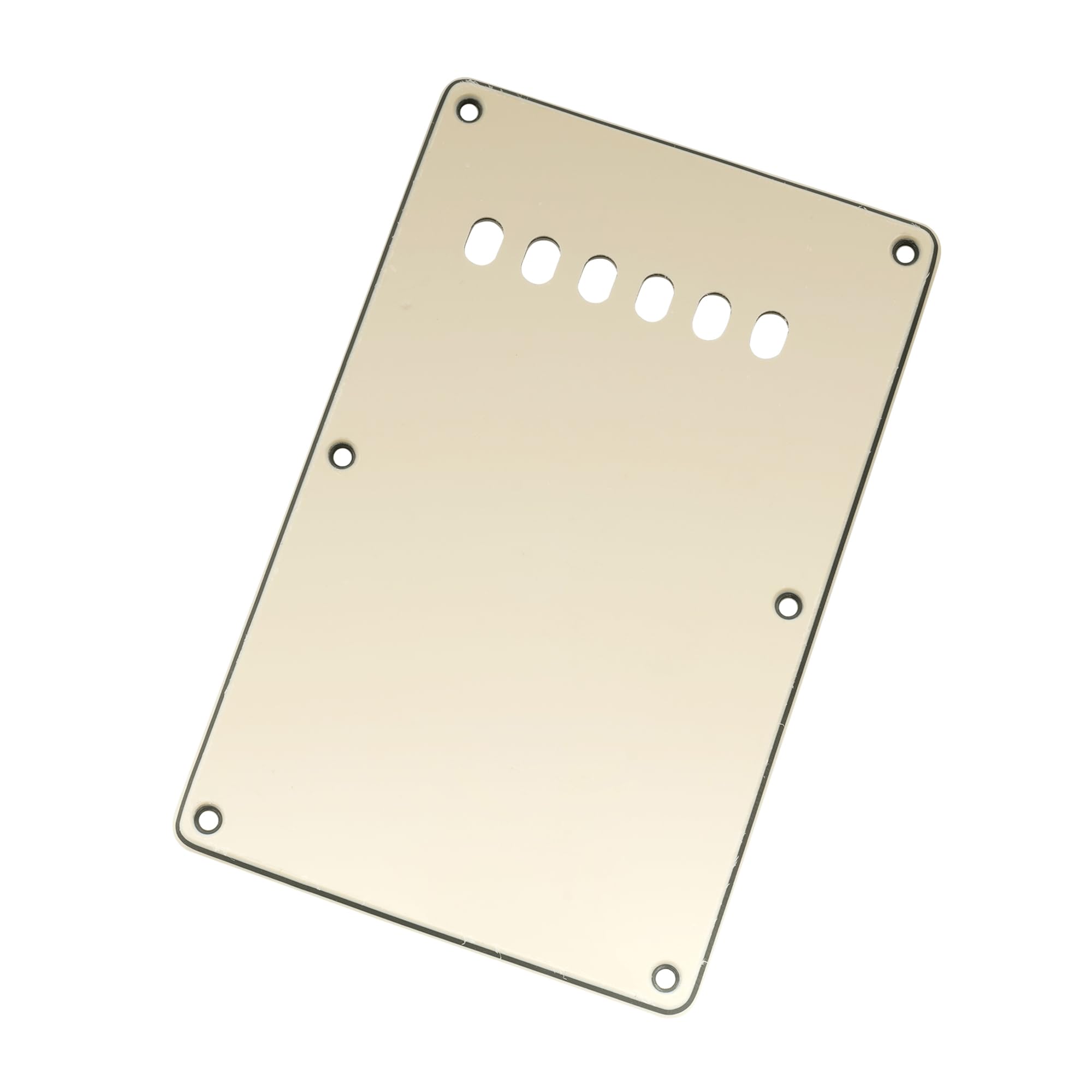 Musiclily 6 Hole Guitar Back Plate Tremolo Cavity Cover Backplate For China Made Squier Guitar Parts,3Ply Cream