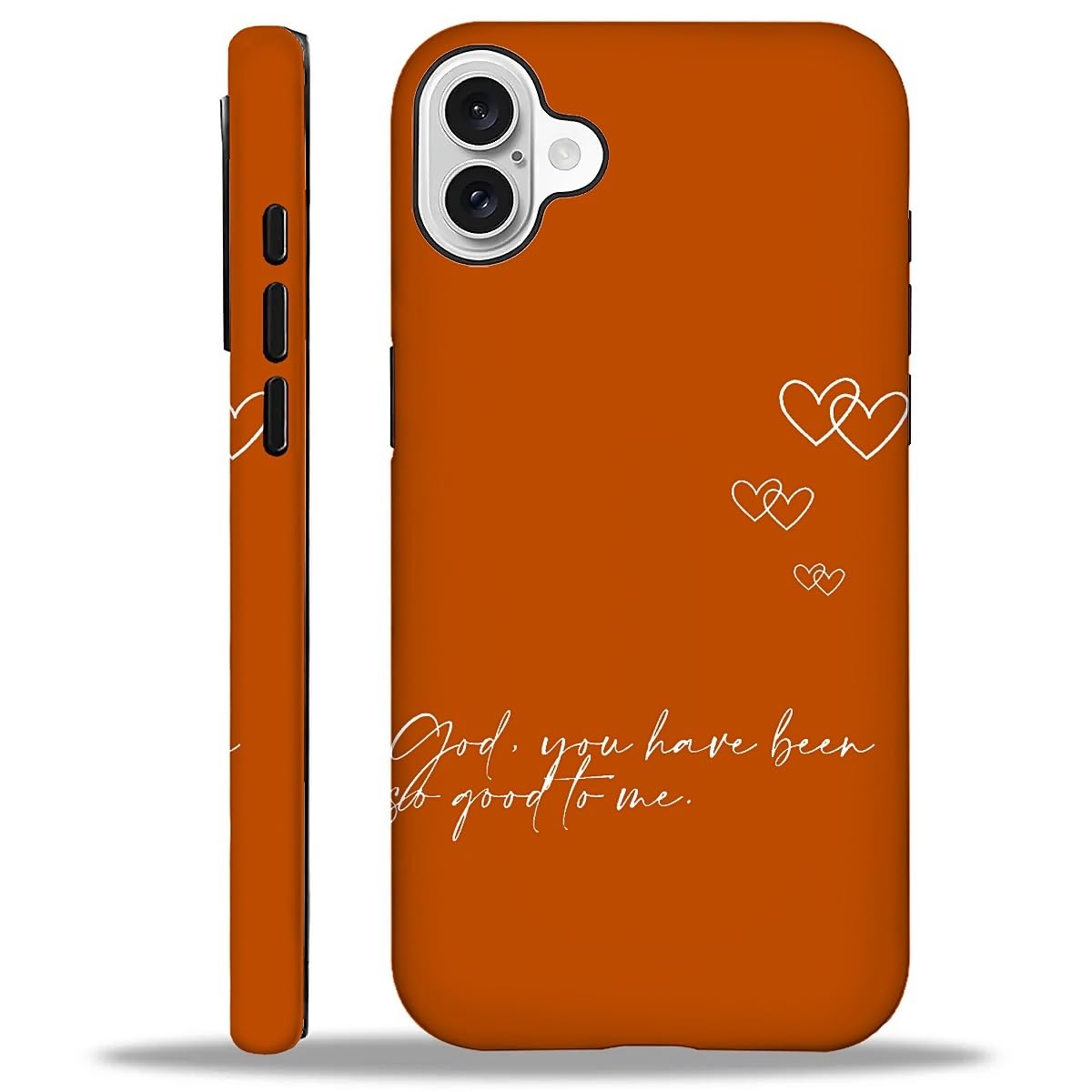WANKBLC Compatible with iPhone 16 Plus Matte Case, God You Have Been Good to Me Psalm Christian Pattern for Girl Full Body Desig