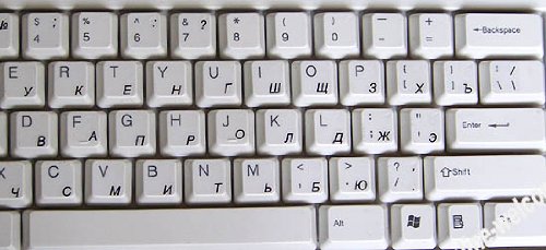 Online Welcome Russian Keyboard Stickers With Transparent Background With Black Lettering For Computer Laptops Desktop