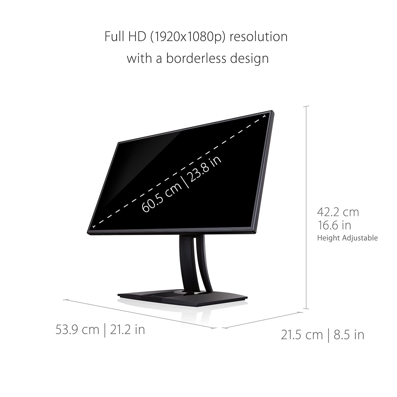 Viewsonic Vp2468A 24-Inch Ips 1080P Monitor With Advanced Ergonomics, 100% Srgb Rec 709, 14-Bit 3D Lut, Eye Care, 65W Usb C, Rj4