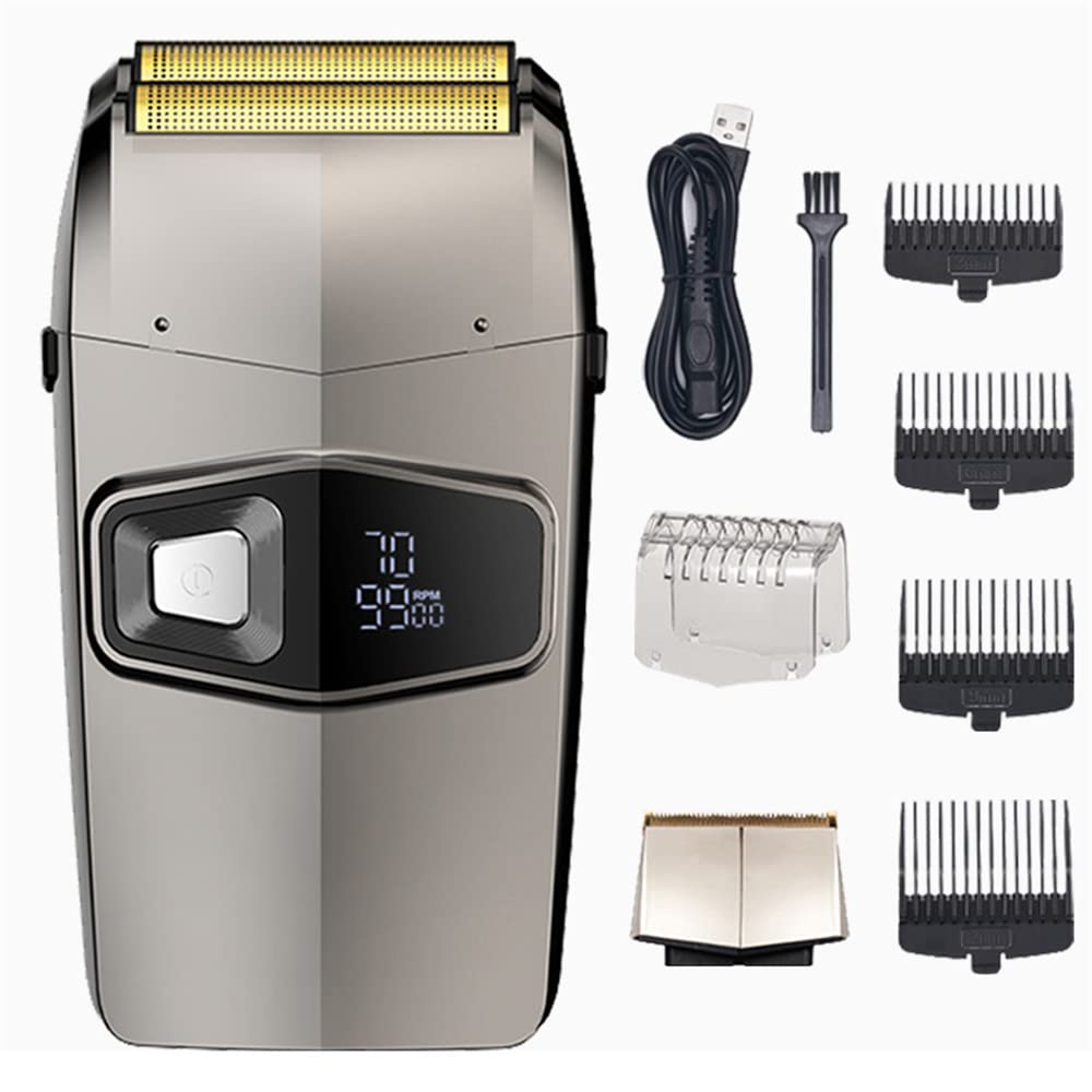 Electric Shaver, Led Digital Display, Electric Shavers For Men Barber Shaver With Precision Trimmer, Beard Trimmer With Recharge