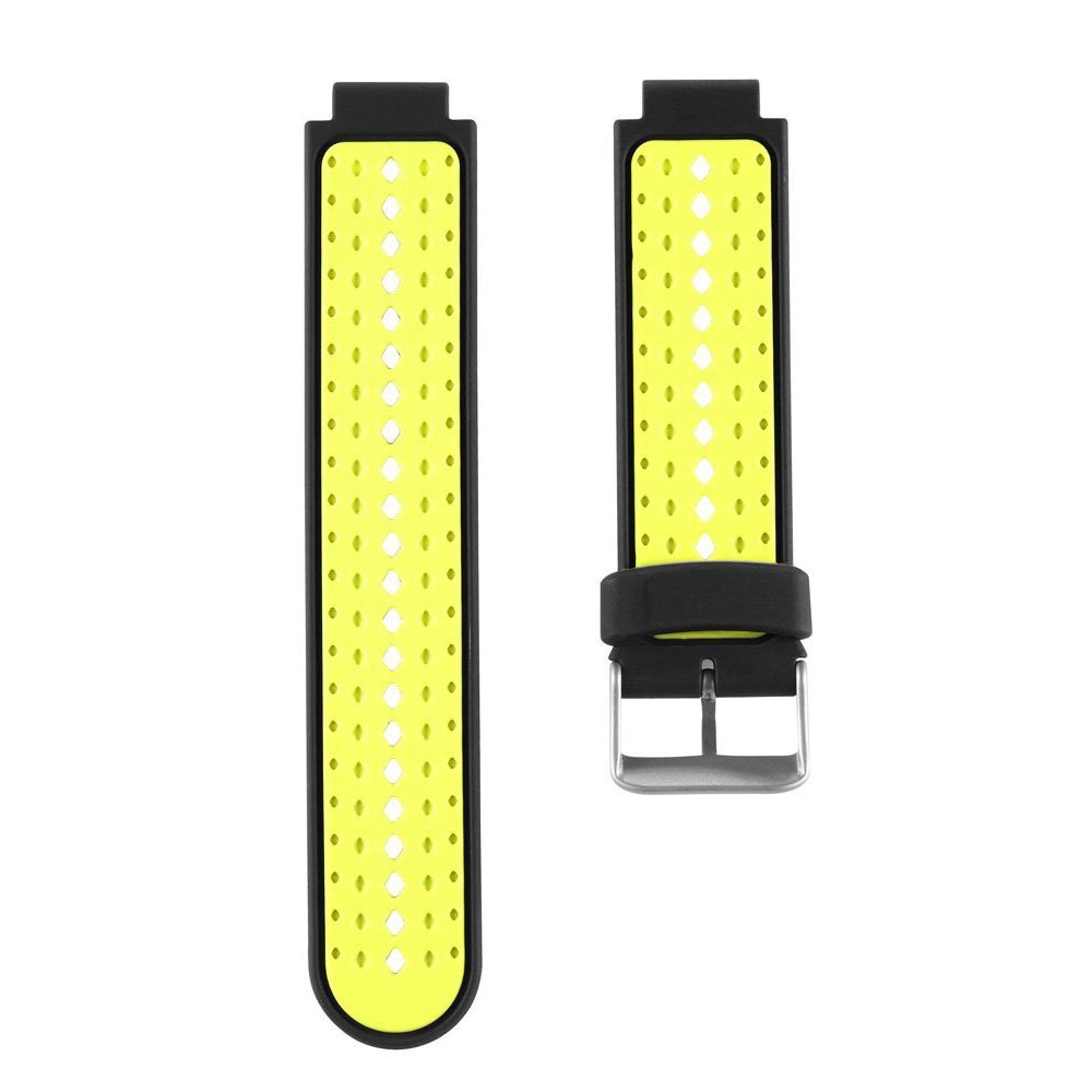 Zszcxd Soft Silicone Replacement Watch Band For Garmin Forerunner 230/235 / 220/620 / 630/735 Smart Watch (02 Black & Yellow)