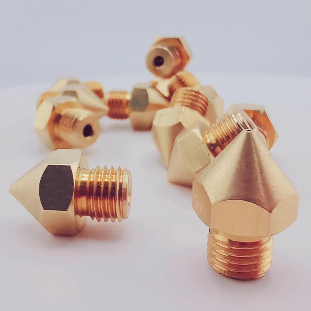 12Pcs Cr 10S Pro Nozzles 0.4Mm, M6 Cr 10S Pro 3D Printer Nozzles,Cr 10S Pro Hotend Extruder Nozzles 0.4Mm Only Compatible For Cr
