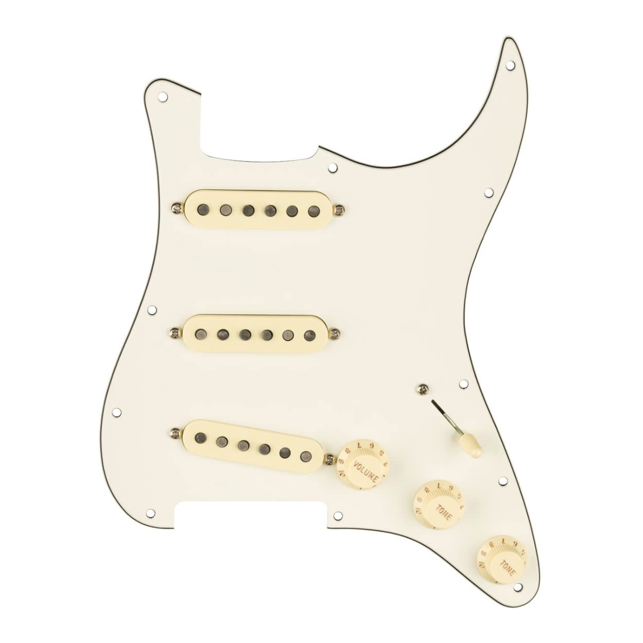 Fender Custom 69 Prewired Stratocaster Pickguard - 3-ply White