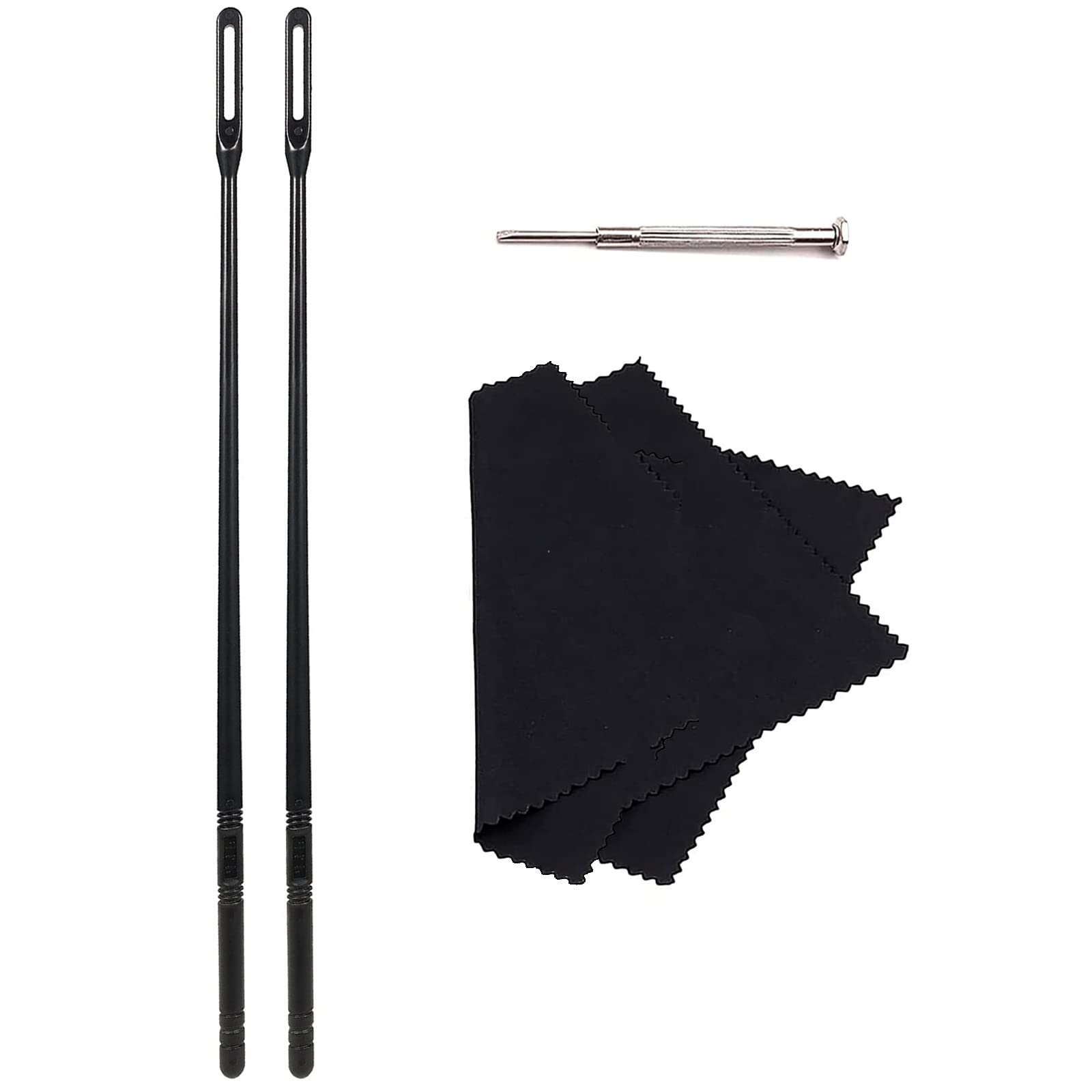 5 Pcs Flute Cleaning Rod With Cleaning Cloth And Flute Screwdriver Set For Flute Repair And Cleaning
