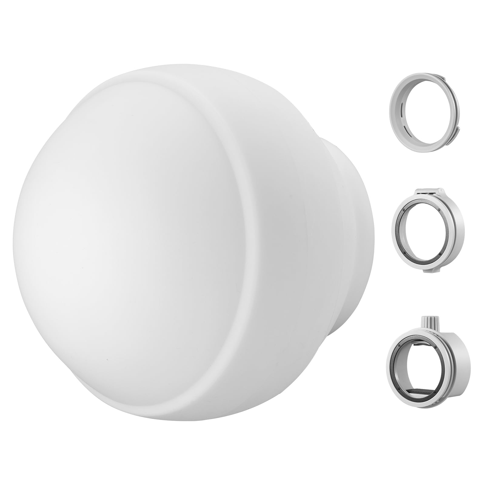 Godox Ml Cd15 Diffusion Dome Flash Diffuser Modifier, Collapsible Soft Light Diffuser With 3 Adapters For Ad200 Ad200Pro V1 Tt68
