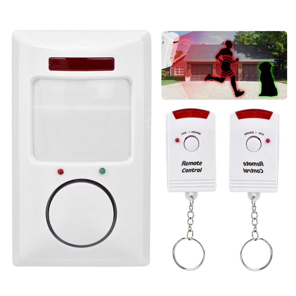 Alarm System, Home Security Driveway Alarm, Pir Motion Sensor Alarm Detector, 105Db Infrared Wall Alert System Kit For Home Security